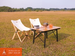 Bàn nhôm dã ngoại vân gỗ NatureHike NH19Z003-D