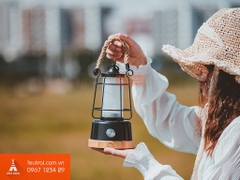 Đèn Led dã ngoại pin sạc Retro Hemp Rope Lantern Wild Land