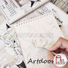 Sổ vẽ chì NABII Ima Sketchbook giấy Ngà mỏng 160gsm khổ Lỡ (vân mịn, 32 tờ)