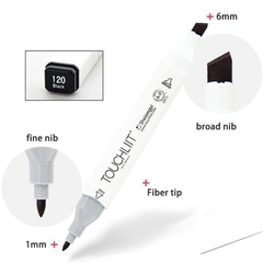 Bút marker TOUCHLIIT 6 (tông Xám) diễn họa kiến trúc, đô thị, đồ án nội thất