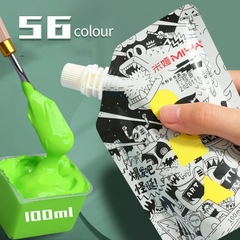 Màu vẽ Gouache HIMI Túi (100ml) học vẽ trang trí màu, pha cùng pentel poster
