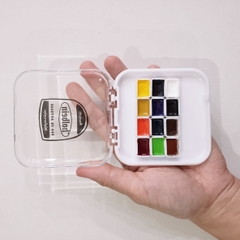 Pocket màu Nước HOLBEIN Artist 12/ 24 màu dạng pan chiết 0.5~1ml (hộp nhựa)