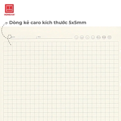 Sổ Caro luyện viết chữ HỒNG HÀ Subject dạng bìa Còng mỏng 100gsm