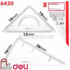 Thước vẽ kỹ thuật DELI Eke lớn (bộ 2 chiếc)