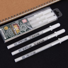 Bộ Bút line kháng nước Trắng, Nhũ Vàng, Bạc SAKURA Gelly Roll set 3 cây