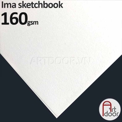 Sổ vẽ chì NABII Ima Sketchbook giấy Ngà mỏng 160gsm khổ Lỡ (vân mịn, 32 tờ)