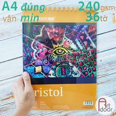 Sổ vẽ màu nước POTENTATE Bristol dày 240gsm (vân mịn) - A4 (36 tờ)