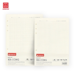 Sổ Caro luyện viết chữ HỒNG HÀ Subject dạng bìa Còng mỏng 100gsm