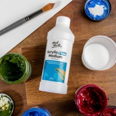 Pha loãng màu Acrylic MONT MARTE (Flow) khắc phục màu khô đặc, làm lỏng mướt màu