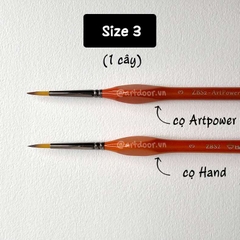 Cọ vẽ đầu tròn HAND (ZBS2), ARTPOWER (ZBS2) học vẽ trang trí màu nước, pentel poster, gouache