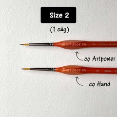 Cọ vẽ đầu tròn HAND (ZBS2), ARTPOWER (ZBS2) học vẽ trang trí màu nước, pentel poster, gouache