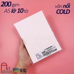 Giấy vẽ màu nước BAOHONG 100% Cotton dày 200~300gsm (vân nổi Cold)