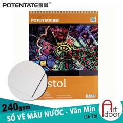 Sổ vẽ màu nước POTENTATE Bristol dày 240gsm (vân mịn) - A4 (36 tờ)