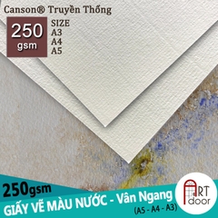 Giấy vẽ màu nước CANSON Truyền Thống dày 250gsm (vân ngang)