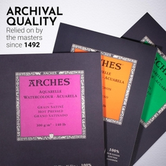 Giấy vẽ màu nước ARCHES Artist dày 300gsm dòng hoạ sĩ khổ Đúng (vân mịn/ nổi)