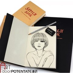 Sổ vẽ chì POTENTATE Sketchbook may gáy mỏng 100gsm (vân mịn)