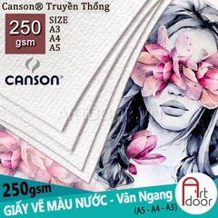 Giấy vẽ màu nước CANSON Truyền Thống dày 250gsm (vân ngang)