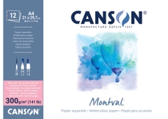 Giấy vẽ màu nước CANSON Pháp Montval nhập khẩu dày 300gsm khổ Đúng (vân mịn/ nổi)