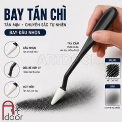 Bay tán chì (mút mịn) tạo khối, vẽ chân dung, đầu tượng, luyện thi hình họa chì