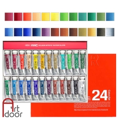 (HÀNG ẨN) Bộ màu Nước Tuýp HOLBEIN Artist 12/ 24 màu 15ml (hộp giấy)