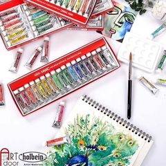 Bộ màu Nước Tuýp HOLBEIN Artist 5ml (hộp giấy) - 48 Màu