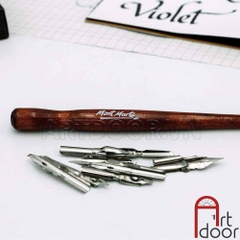 Bộ bút sắt MONT MARTE Calligraphy viết chữ (9 ngòi) - [xả kho]