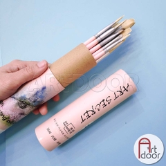 [HÀNG LỖI, THANH LÝ] Bộ cọ vẽ Acrylic ART SECRET kèm ống hồng (10 cây)