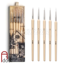 Bộ cọ vẽ đầu tỉa Gouache MIYA HIMI Yellow (5 cây)
