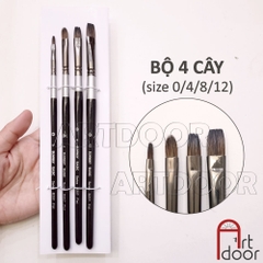 Bộ cọ vẽ màu nước SUNWAY Basic lông Sóc Mix