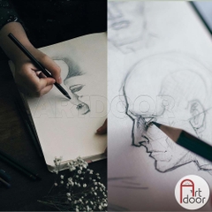 [HÀNG LỖI, THANH LÝ] Bộ dụng cụ vẽ chì GIORGIONE truyền thần chuyên nghiệp 19 món (hộp thiếc, MÓP)