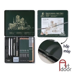 [HÀNG LỖI, THANH LÝ] Bộ dụng cụ vẽ chì CRETACOLOR nhiều món