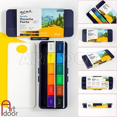 Bộ màu Acrylic Gouache MONT MARTE Signature dạng pan 30ml (hộp nhựa) -  12 màu