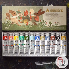 Bộ màu Acrylic Gouache Tuýp HOLBEIN Rebecca Green's Limited 12 màu 20ml (hộp giấy)