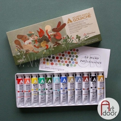 Bộ màu Acrylic Gouache Tuýp HOLBEIN Rebecca Green's Limited 12 màu 20ml (hộp giấy)