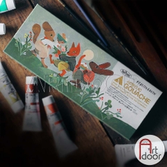 Bộ màu Acrylic Gouache Tuýp HOLBEIN Rebecca Green's Limited 12 màu 20ml (hộp giấy)