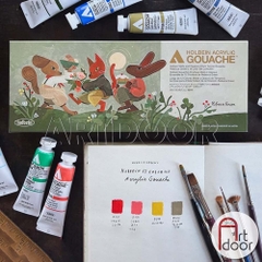 Bộ màu Acrylic Gouache Tuýp HOLBEIN Rebecca Green's Limited 12 màu 20ml (hộp giấy)