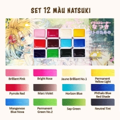 Pocket màu Nước HOLBEIN Artist 12/ 24 màu dạng pan chiết 0.5~1ml (hộp nhựa)
