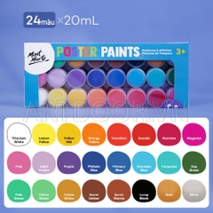 Bộ màu Poster Paints MONT MARTE Hũ (20ml) - [xả kho]