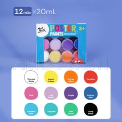 Bộ màu Poster Paints MONT MARTE Hũ (20ml) - [xả kho]