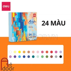 Bộ bút Acrylic DELI Marker kháng nước, bền màu (hộp giấy)