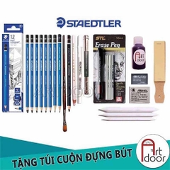 Bộ dụng cụ vẽ chì KOH/ FABER/ STAEDTLER/ GIORGIONE truyền thần chuyên nghiệp