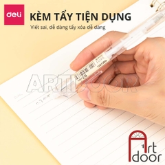 Bút chì kim bấm DELI Thân Trắng (đầu 05/ 07) có đệm cầm êm tay