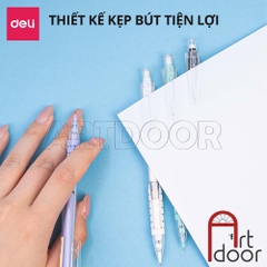 Bút chì kim bấm DELI Thân Trắng (đầu 05/ 07) có đệm cầm êm tay