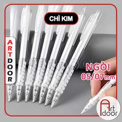 Bút chì kim bấm DELI Thân Trắng (đầu 05/ 07) có đệm cầm êm tay