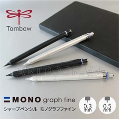 Bút chì kim bấm TOMBOW Fine Limited thân Thép (đầu 03/05mm) dòng Mono Graph bấm ra ngòi