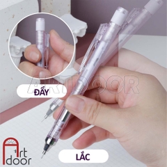 Bút chì kim bấm TOMBOW Glass trong suốt (đầu 05mm) dòng Mono Graph bấm, lắc đẩy ngòi