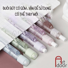 Bút chì kim bấm TOMBOW Glass trong suốt (đầu 05mm) dòng Mono Graph bấm, lắc đẩy ngòi
