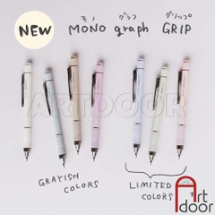 Bút chì kim bấm TOMBOW Grip Limited có đệm tay (đầu 05mm) dòng Mono Graph lắc đẩy ngòi