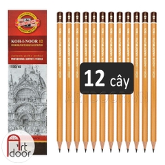 Hộp 12 cây bút chì phác thảo KOH I NOOR vẽ người, đầu tượng, tĩnh vật, luyện thi hình họa