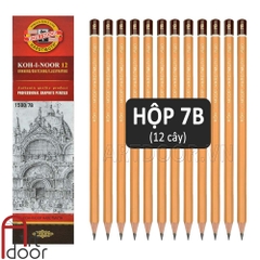 Hộp 12 cây bút chì phác thảo KOH I NOOR vẽ người, đầu tượng, tĩnh vật, luyện thi hình họa